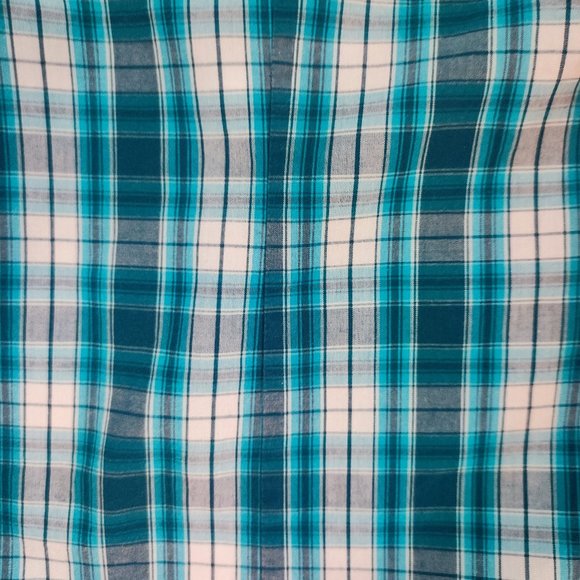 Kenneth Cole Reaction button down shirt green checkered men's size L - Picture 8 of 8